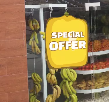Αυτοκόλλητο για βιτρίνες Προσφορά Λεμονιού - TenStickers
