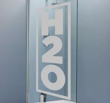 Αυτοκόλλητο ντους h2o Εμφάνιση Νερού - TenStickers