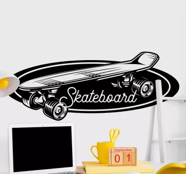 αυτοκόλλητο τοίχου με λογότυπο skate board - TenStickers