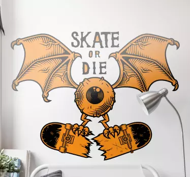 ντεκόρ τοίχου με λογότυπο skate ή die - TenStickers