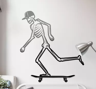 ντεκόρ τοίχου skateboard ζόμπι - TenStickers