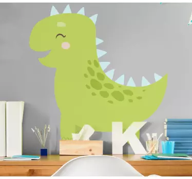 χαμογελαστά kawaii dragon wall decal - TenStickers