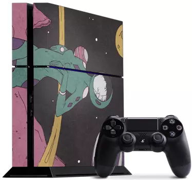 Space girl playstation 4 decal - TenStickers