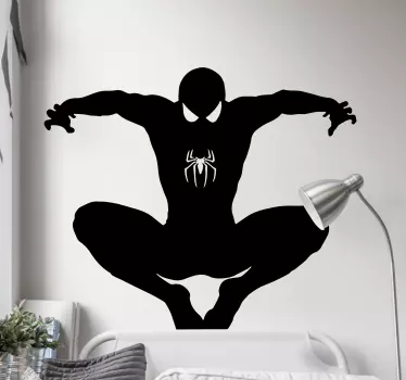 αυτοκόλλητο spiderman σιλουέτα υπερήρωα - TenStickers