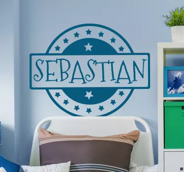 αυτοκόλλητο με σφραγίδα με όνομα - TenStickers