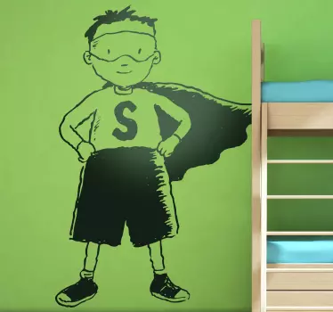 αυτοκόλλητο εικονογράφηση superkid - TenStickers