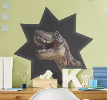 T-rex σε τρισδιάστατο εφέ δράκου - TenStickers