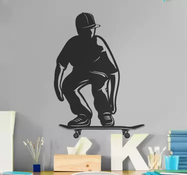 έφηβος πατινάζ τοίχου decal - TenStickers