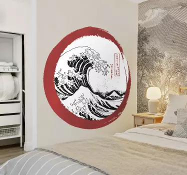 το μεγάλο κύμα της kanagawa oriental decal - TenStickers