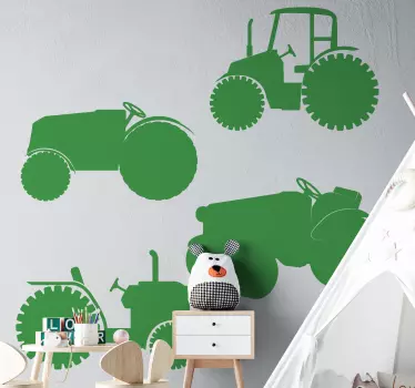 τρακτέρ σιλουέτα πακέτο παιχνίδι decal - TenStickers