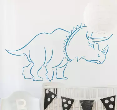 αυτοκόλλητο τοίχου triceratops δεινοσαύρων - TenStickers