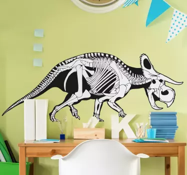 αυτοκόλλητο τοίχου σκελετού triceratops - TenStickers