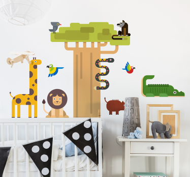 τροπική ζούγκλα εικόνα wall art decal - TenStickers