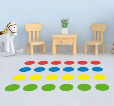 αυτοκόλλητο δαπέδου παιχνιδιού twister - TenStickers