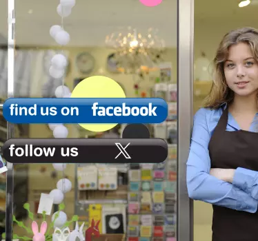 αυτοκόλλητα twitter & facebook - TenStickers