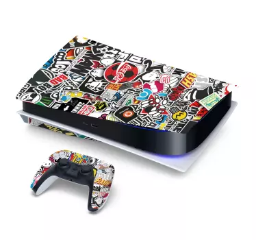 αστικό κολάζ playstation 5 decal - TenStickers