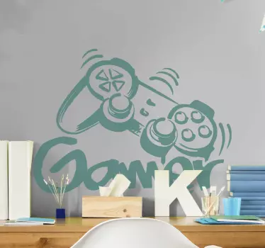 αυτοκόλλητο τοίχου ελεγκτή βίντεο - TenStickers