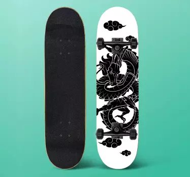 Αυτοκόλλητη γραφικό skateboard δράκου - TenStickers