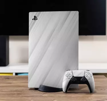 λευκές και γκρι διαγώνιες γραμμές playstation 5 decal - TenStickers