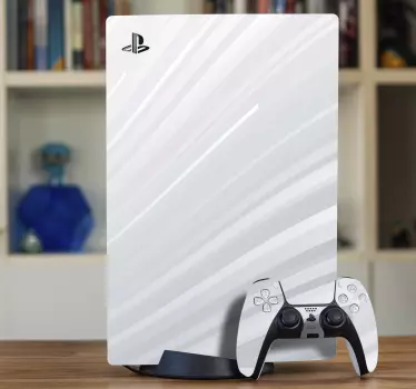 λευκό και γκρι αφηρημένο κύμα playstation - TenStickers