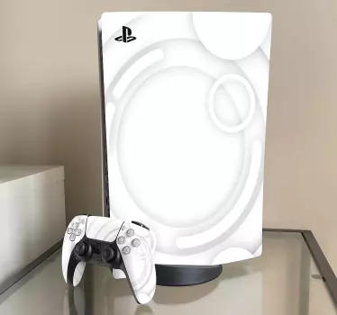 αυτοκόλλητα λευκό κύκλο αφηρημένο playstation - TenStickers