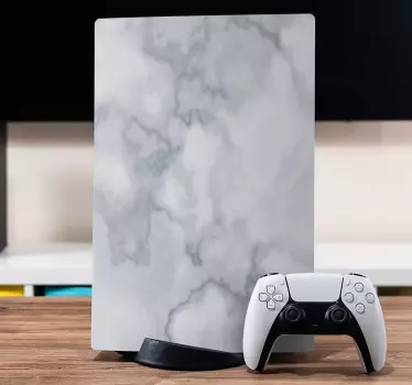 λευκό μάρμαρο υφή playstation 5 decal - TenStickers