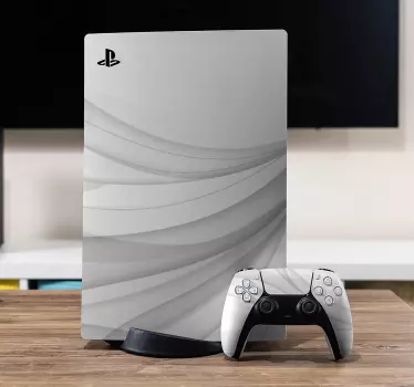 αυτοκόλλητα με λευκό minimal wave playstation 5 - TenStickers