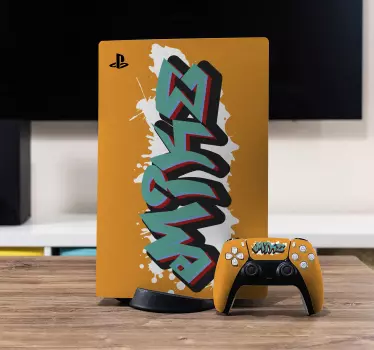Wild style king graffiti playstation 5 decal - TenStickers