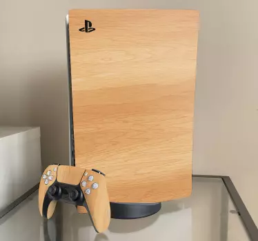 ξύλο υφή playstation 5 decal - TenStickers