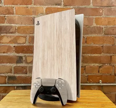 ξύλινη υφή playstation 5 decal - TenStickers