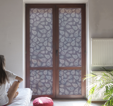 Ying yang paisley παράθυρο decal - TenStickers