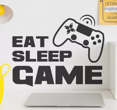τρώτε, κοιμάστε, παίζετε βιντεοπαιχνίδι wall decal - TenStickers