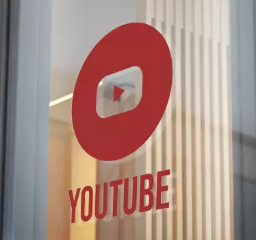 Decal παραθύρου λογότυπου youtube - TenStickers