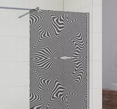 αυτοκόλλητο ντους ζέβρα 3d εφέ - TenStickers