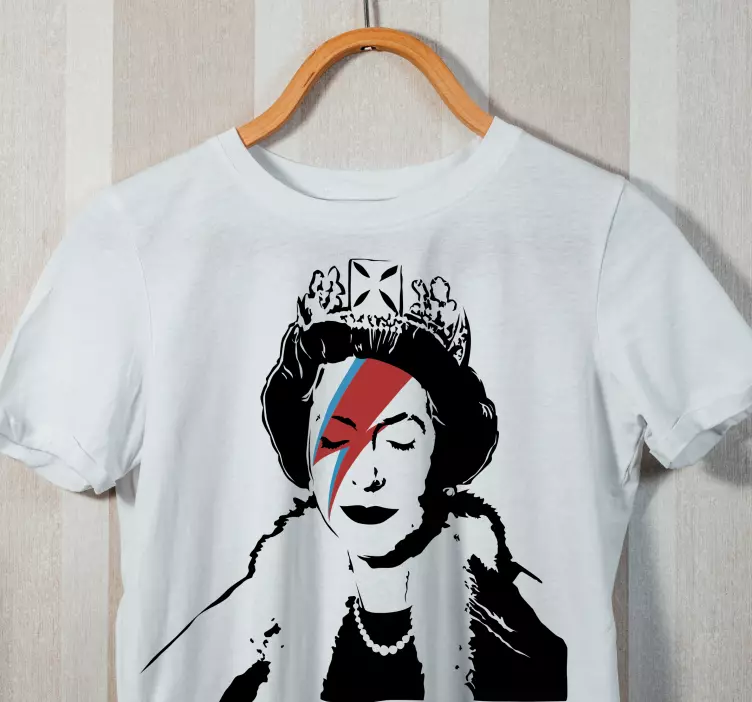 Banky queen elizabeth bowie custom t-shirt - TenStickers