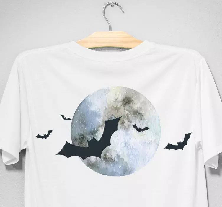 μάτσο νυχτερίδες με το φεγγάρι πουκάμισο αποκριών - TenStickers