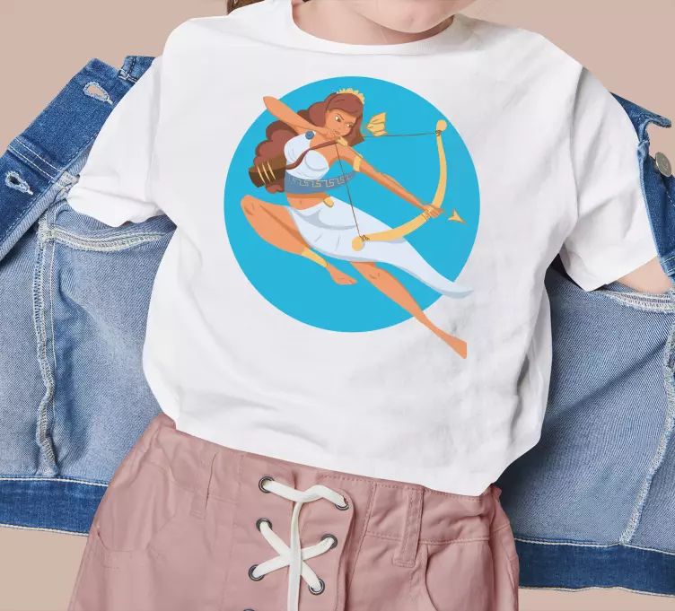 κινούμενα σχέδια artemis ελληνική θεά παιδικό μπλουζάκι - TenStickers