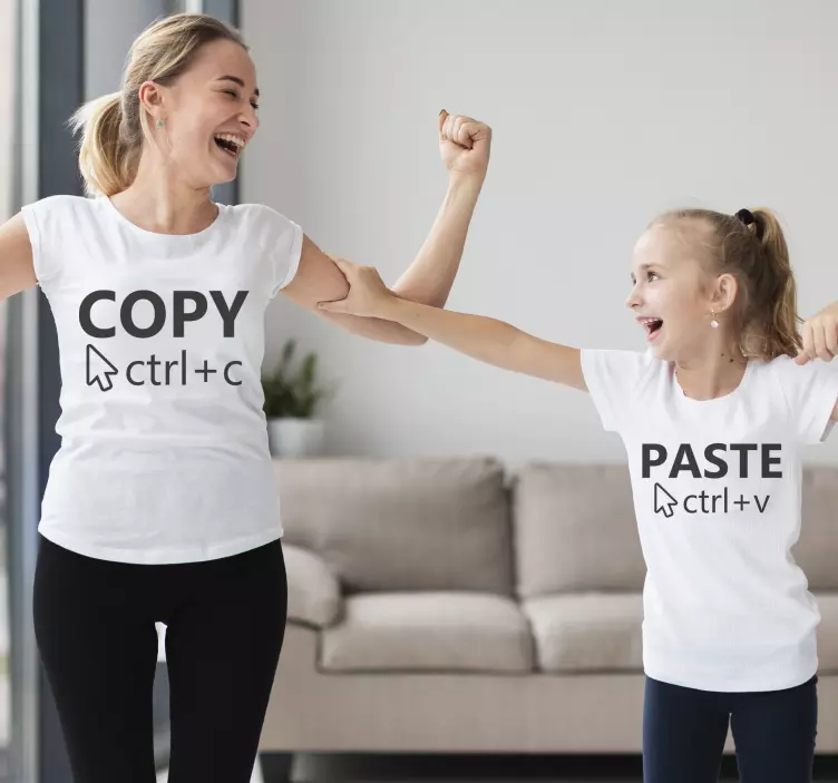 Copy paste shirt πουκάμισο μητέρα κόρη - TenStickers
