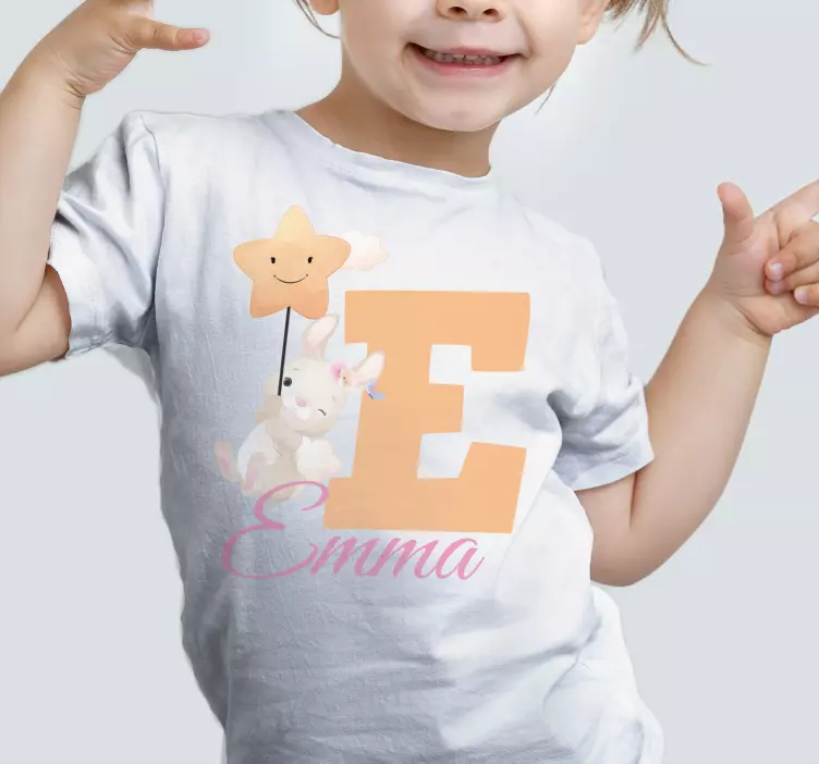 χαριτωμένο λαγουδάκι ζώων με όνομα μπλουζάκι - TenStickers