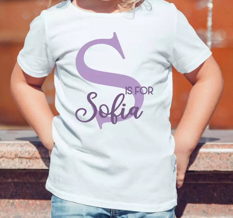 σχέδιο με αρχικό γράμμα μπλουζάκια με όνομα - TenStickers