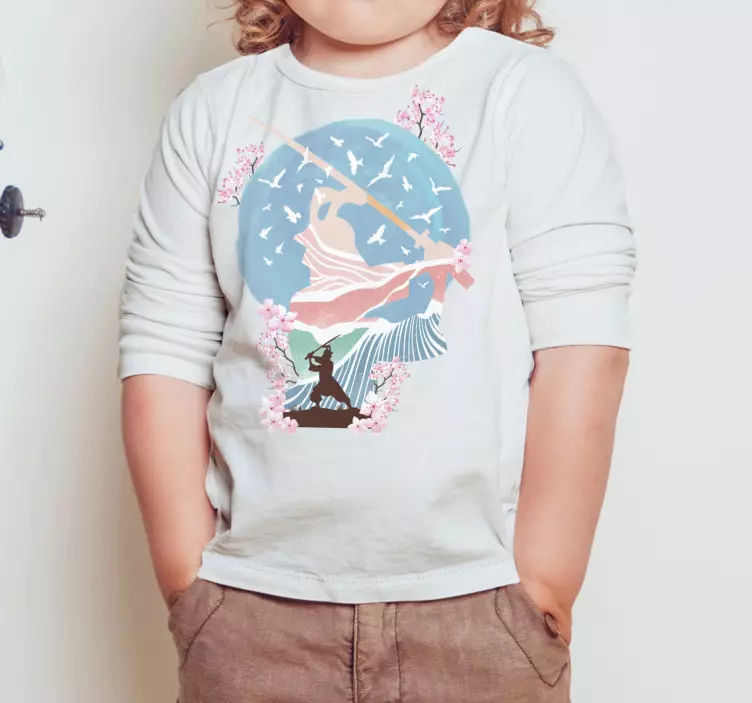 Προσαρμοσμένο μπλουζάκι ιαπωνικού μαχητικού anime art - TenStickers