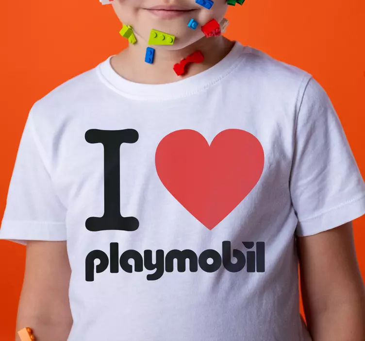 λατρεύω το προσαρμοσμένο μπλουζάκι playmobil - TenStickers