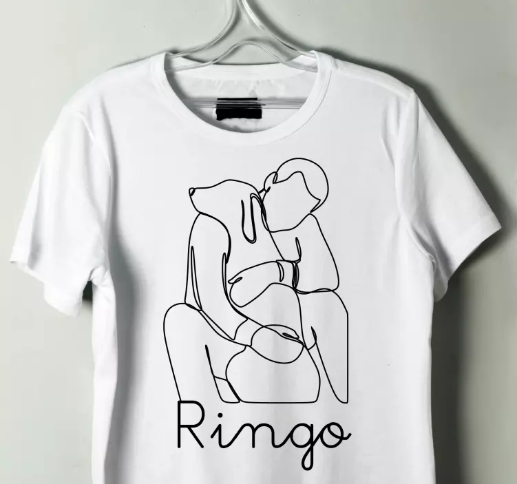 Μπλουζάκι δεσμός με σκύλο με όνομα - TenStickers