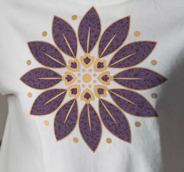 μπλουζάκι με διακοσμητικά φύλλα paisley - TenStickers