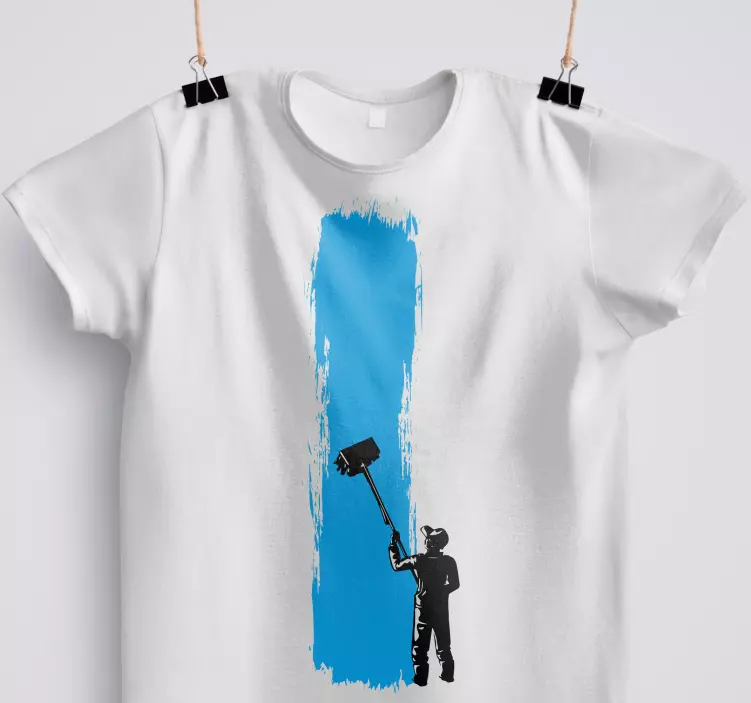 ζωγραφική σε διαδικασία πουκάμισο "σύγχρονο στυλ". - TenStickers