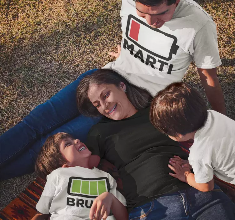 γονέα χωρίς μπαταρίες πατέρας και γιος πουκάμισο - TenStickers