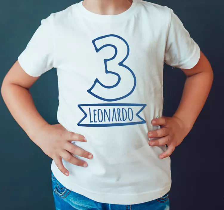 προσαρμοσμένα μπλουζάκια γενεθλίων παιδικής ηλικίας με όνομα - TenStickers