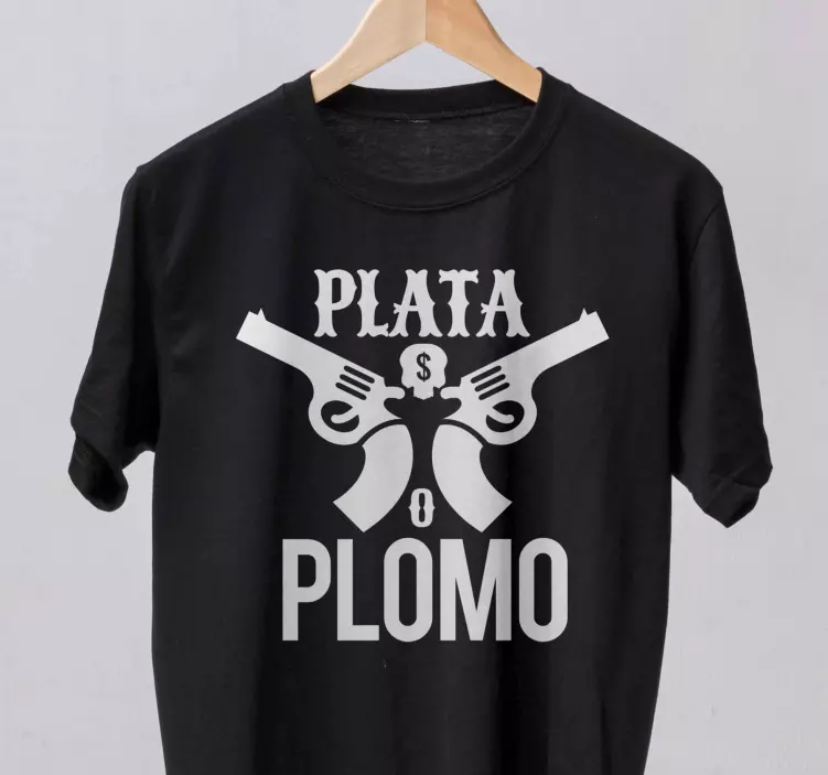 Custom t-shirt plata o plomo escobar - TenStickers