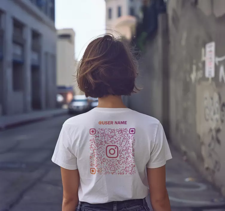 Μπλουζάκι instagram qr κωδικός - TenStickers