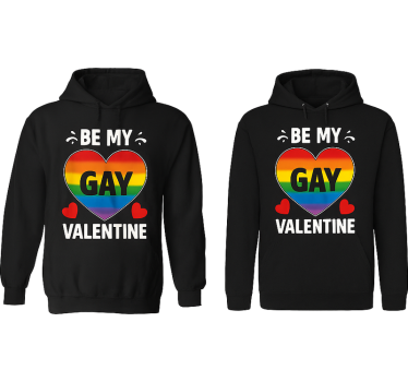 Μπλουζάκι ζευγαριού lgbt να είσαι ο gay βαλεντίνος μου - TenStickers